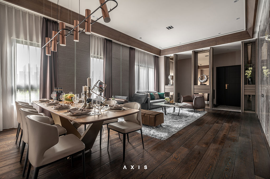 優雅。流動 體現居家暖度的現代住宅